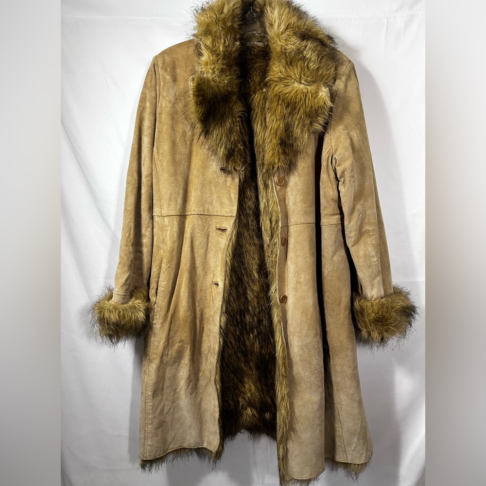 Preowned Brandon Thomas leather coat S-M